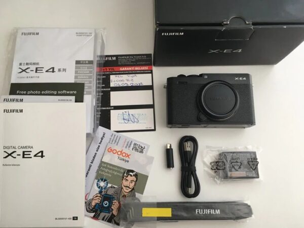 Fujifilm X-E4 Digital Camera Body in Box with all Accessories - Image 3