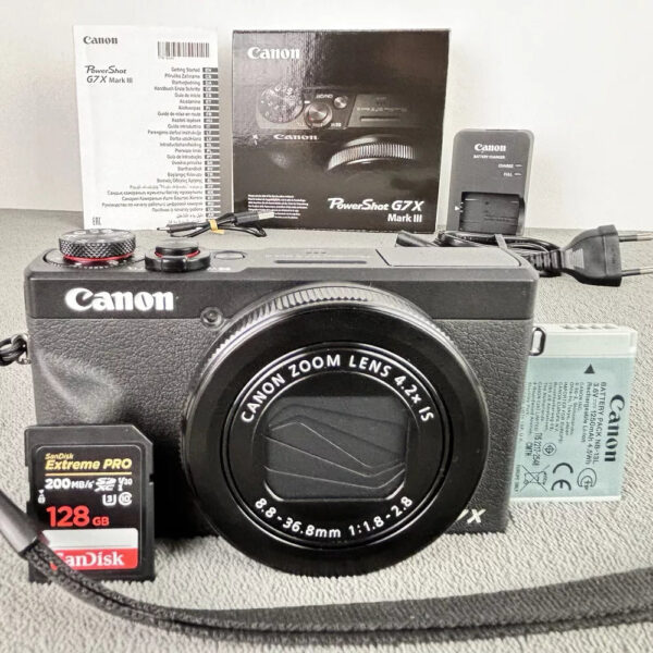 Canon PowerShot G7 X Mark III 20.1MP 4K Digital Vlogging Camera Starter Kit.